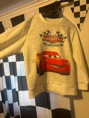 Disney Pixar Cars Lightning McQueen Racing Academy Sweatshirt - White/Red